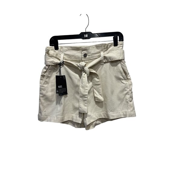 PAIGE Women Anessa Short Pleated WB Quartz Sand 30 - Picture 3 of 10